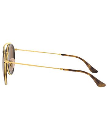 Ray-Ban Polarized Sunglasses , RB3647N ROUND DOUBLE BRIDGE - Macy's