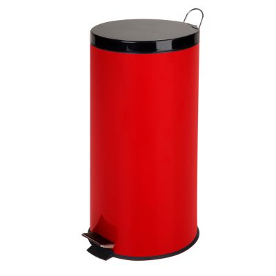 Honey Can Do 30L Step Trash Can, Ruby Red 