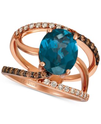 le vian chocolate diamond blue topaz