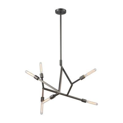 Macy's Freeform 6 Light Chandelier in Aged Black Nickel