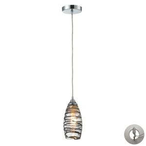 Elk Lighting Twister 1 Light Pendant In Polished Chrome