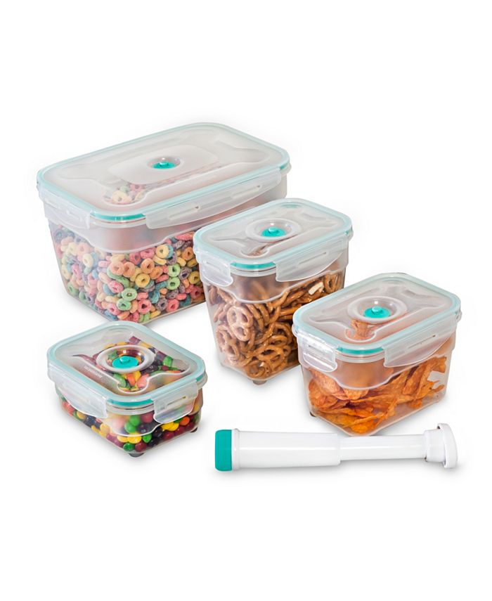 Honey Can Do Vac N Save 9Pc. Rectangular Food Storage Set Macy's