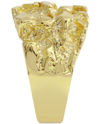Men's Nugget Ring in 10k Gold