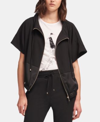 DKNY - Zippered Short-Sleeve Jacket