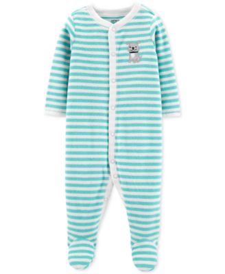 Carter's Baby Boys 1-Pc. Striped Footed Pajamas - Macy's