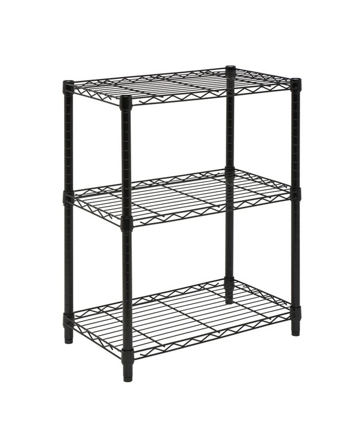 Honey Can Do - 3-Tier Heavy Duty Adjustable Shelving Unit, Black