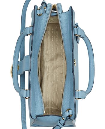 Lauren ralph lauren kenton pebble leather satchel deals