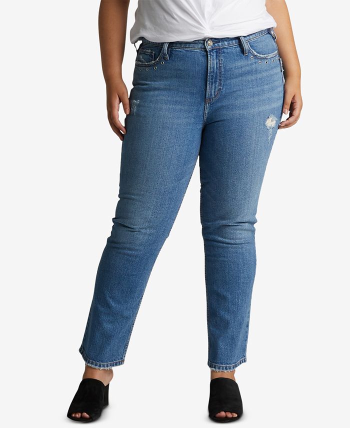 Silver Jeans Co. Plus Size Frisco Straight-Leg Jeans & Reviews - Jeans ...