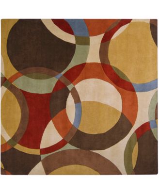 Livabliss - Forum FM-7108 Tan 6' Square Area Rug