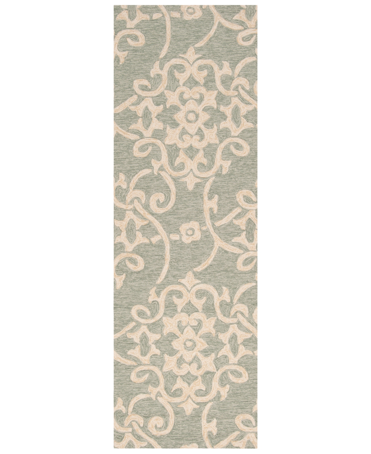 Surya Rain Rai-1103 Sea Foam 2'6in x 8' Runner Area Rug, Indoor/Outdoor - Sea Foam