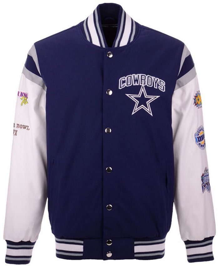 Authentic NFL Apparel Men's Dallas Cowboys Home Team Varsity Jacket ...