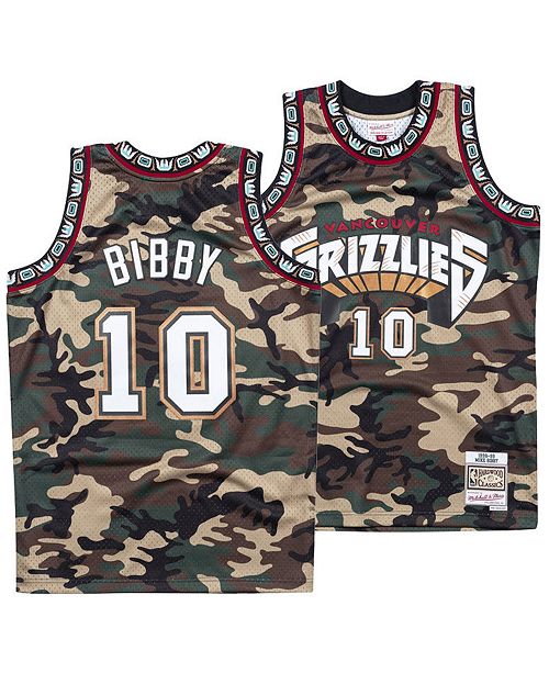 Mitchell Ness Men S Mike Bibby Vancouver Grizzlies Woodland Camo