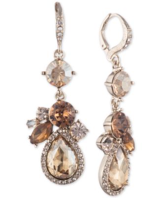 Givenchy Gold-Tone Crystal Cluster Drop Earrings - Macy's