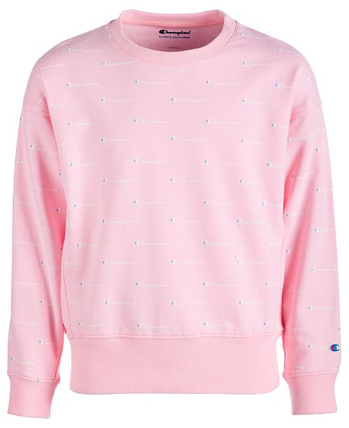 Champion Big Girls Logo Print Sweatshirt Reviews Sweaters Kids Macy S