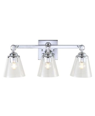 Marion 3-Light Hurricane Metal, Glass Vanity Light