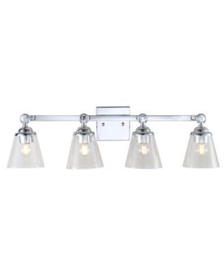 Marion 4-Light Hurricane Metal, Glass Vanity Light