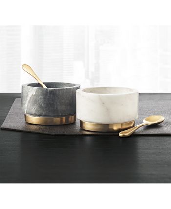 Hotel Collection - Modern Marble Condiment Bowls, Set of 2