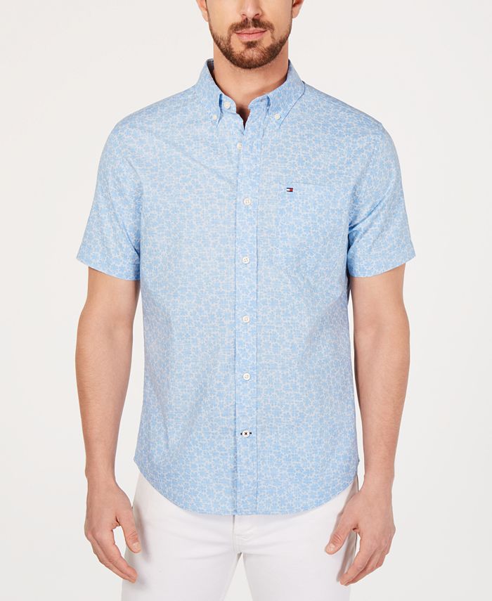 Tommy Hilfiger Men's Beck Custom-Fit Floral-Print Shirt, Created for ...