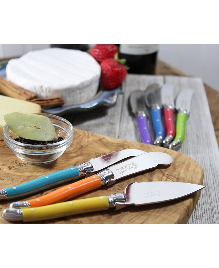 French Home - Laguiole 7-Pc. Jewel Colors Cheese Knife & Spreader Set