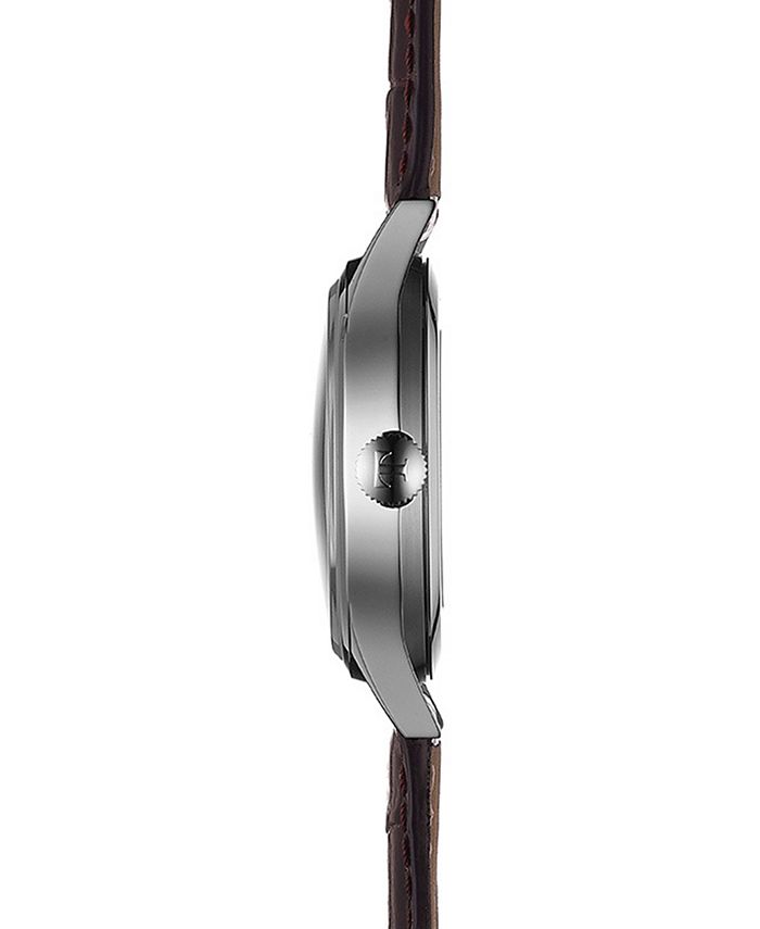Tissot Men's Swiss Automatic Heritage Visodate Brown Leather Strap