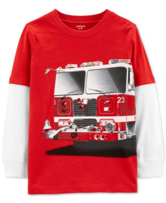 Carter's - Little & Big Boys Layered-Look Graphic-Print Cotton T-Shirt