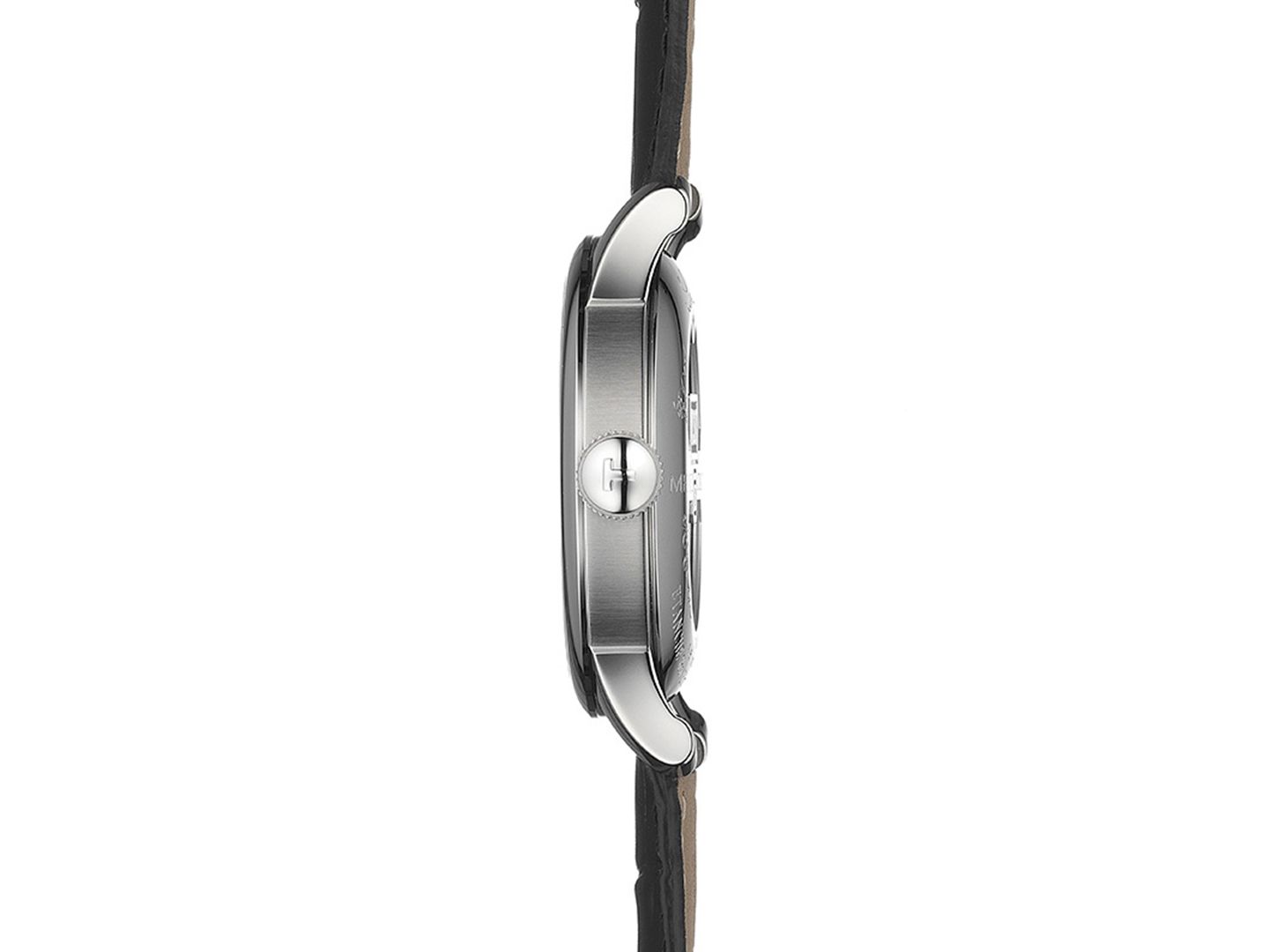 Мужские часы Tissot Swiss Automatic T-Classic Le Locle Powermatic 80 Black Leather Strap Watch 39.3mm — фото 3