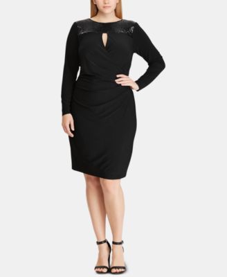 Lauren Ralph Lauren - Plus Size Sequin-Yoke Dress