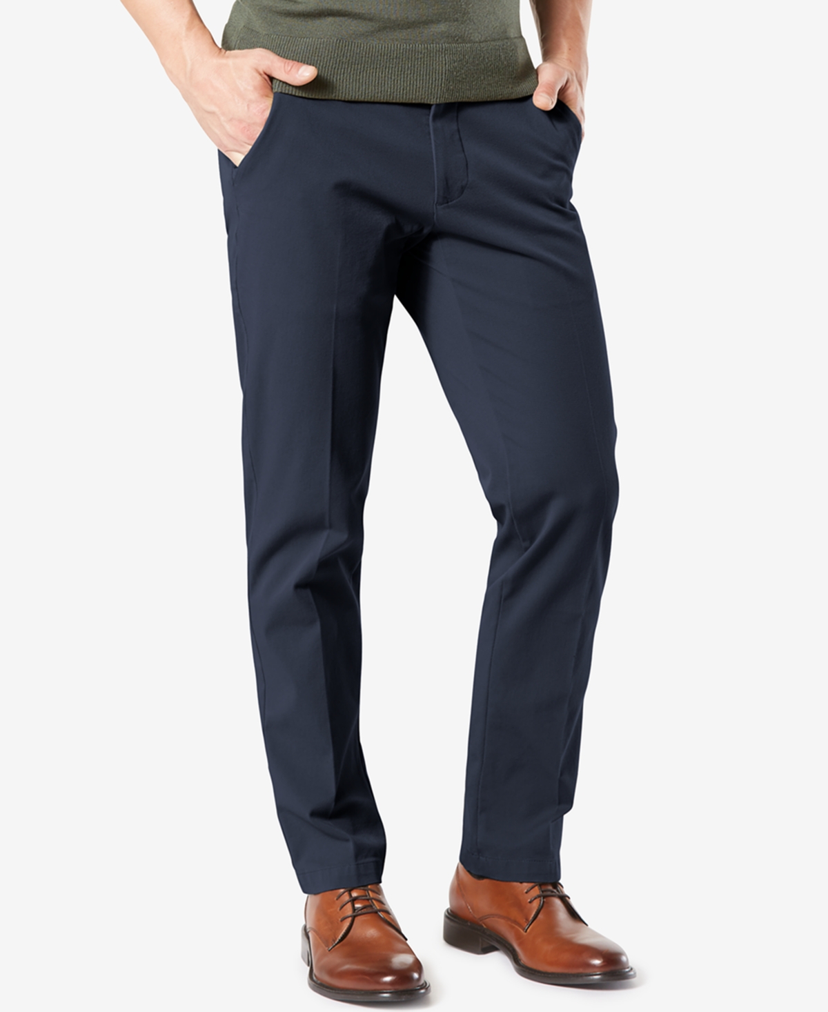 Men's Workday Smart 360 Flex Straight Fit Khaki Stretch Pants - Black