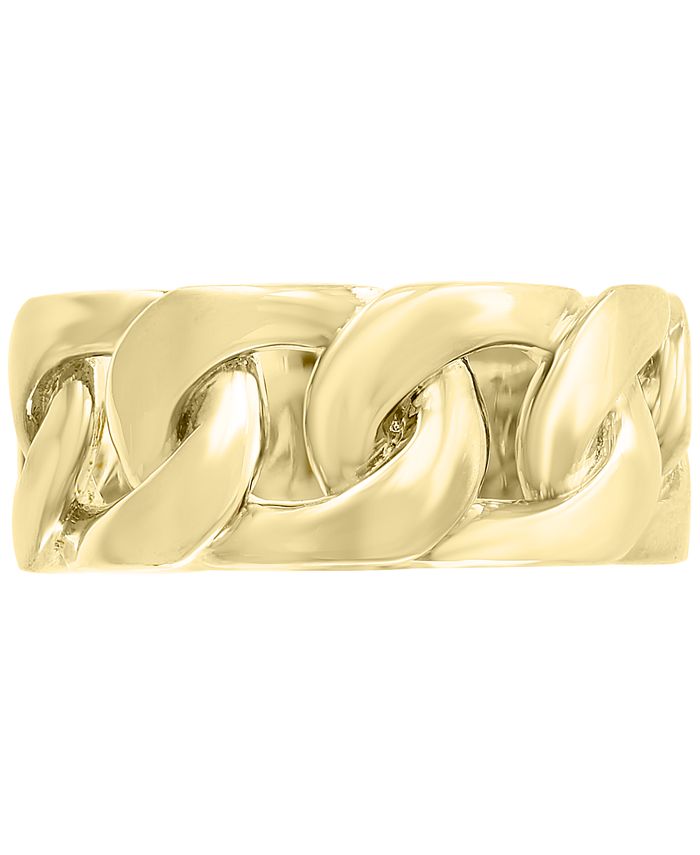 EFFY Collection EFFY® Men's Chain Link Ring in 14k GoldPlated Sterling