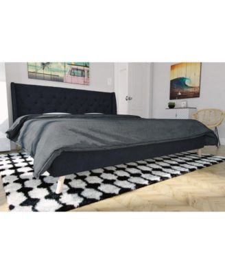 Novogratz Collection - Her Majesty Bed in Blue Linen