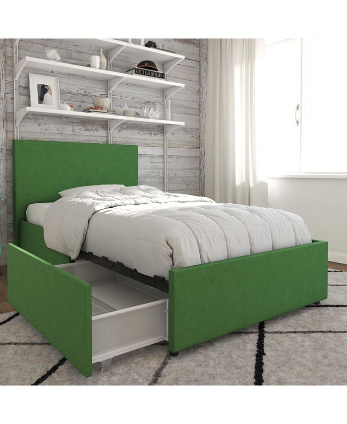 Novogratz Collection Novogratz Kelly Upholstered Twin Bed with Storage