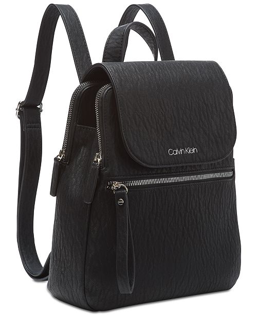 Calvin Klein Elaine Flap Backpack & Reviews - Handbags ...