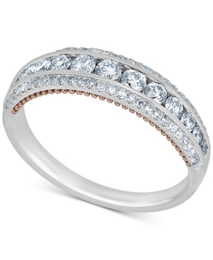 image of Diamond Two-Tone Band (3/4 ct. t.w.) in 14k White Gold & Rose Gold