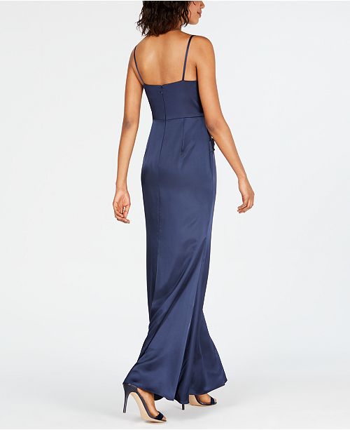 adrianna papell satin gown