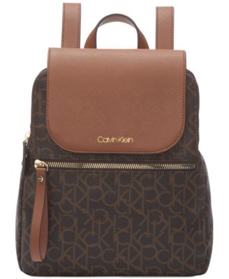 calvin klein black backpack purse