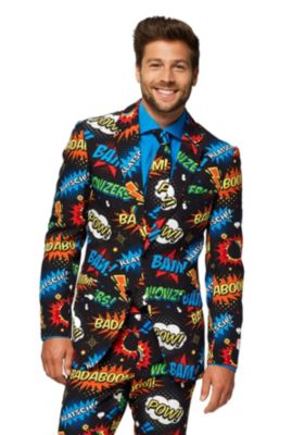 Men's Party Funny Crazy Prom Suit Costume - Testival - Comes With Includes Blazer, Pants and Tie