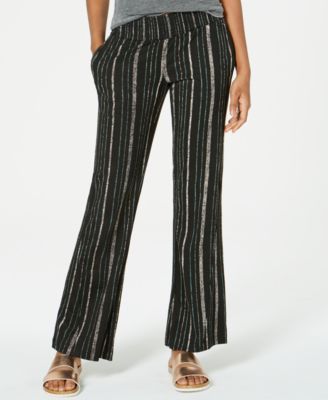 Roxy - Juniors' Printed Flare-Leg Soft Pants