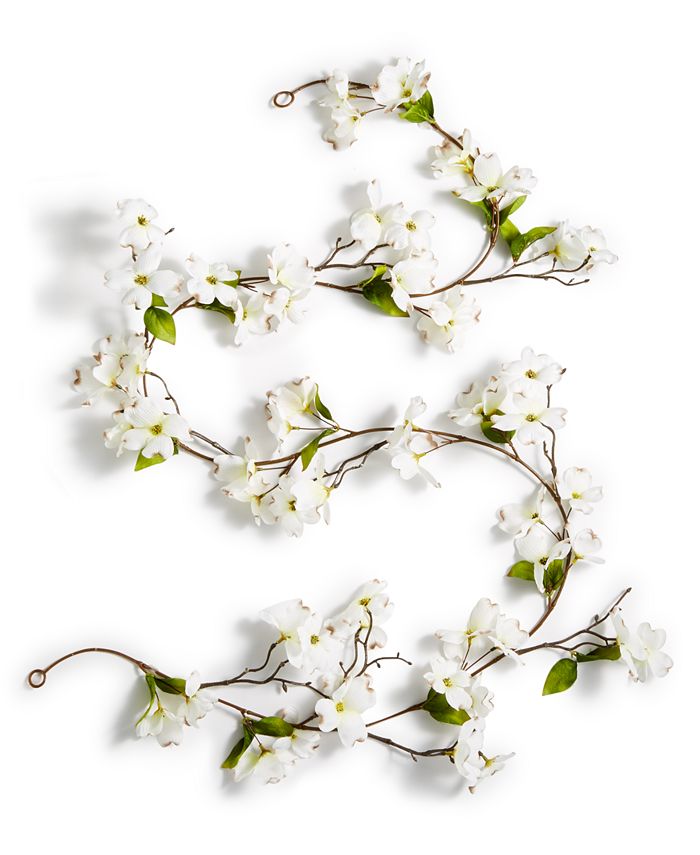 Martha Stewart Collection Spring Dogwood Artificial Garland, Created