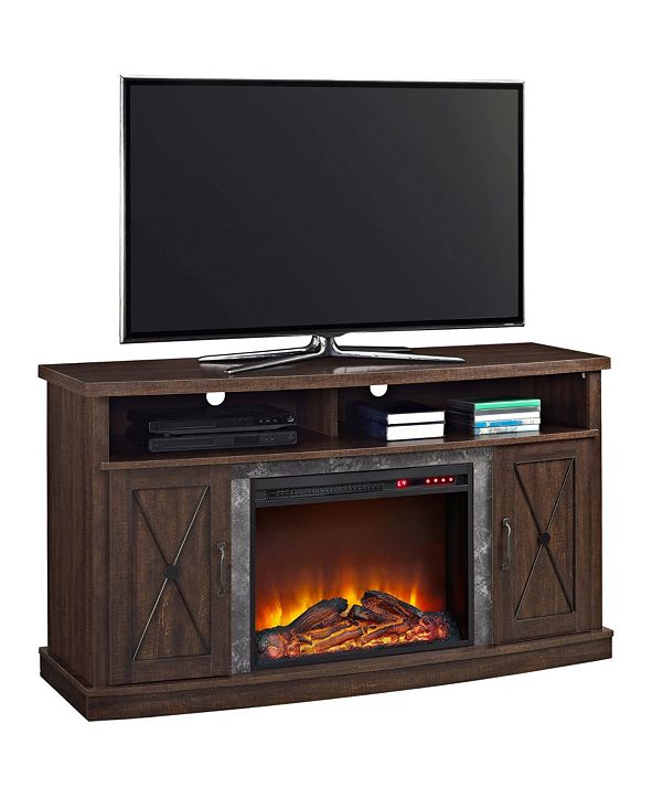 Ameriwood Home Zane Electric Fireplace Tv Stand For Tvs Up To 60 Inches
