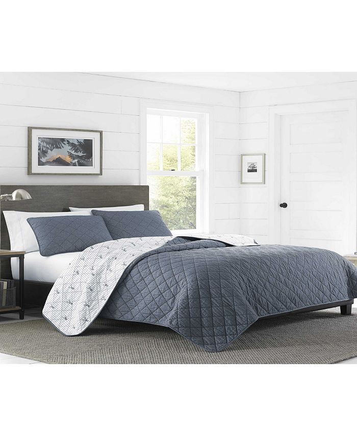 Eddie Bauer Freestone Navy Full/Queen Quilt Set Macy's