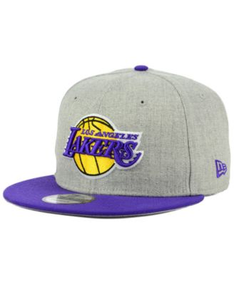 gray lakers hat