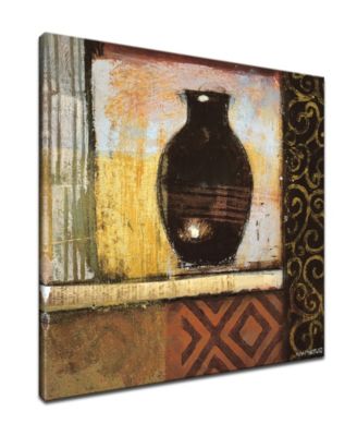 'Ancient Vase IV' Abstract Canvas Wall Art, 12x12"