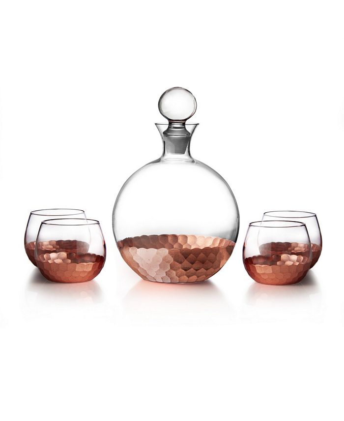 Jay Companies Daphne Copper Set Of 4 Stemless Glasses 20Oz.