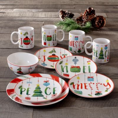 Ornaments 16 Pc. Dinnerware Set, Service for 4