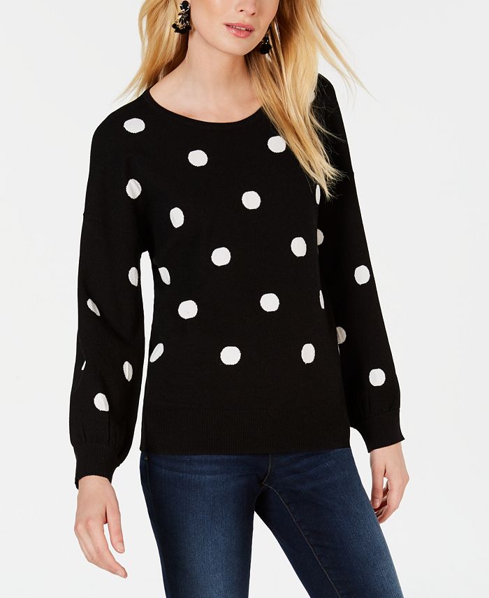 Polka dot best sale pullover sweater