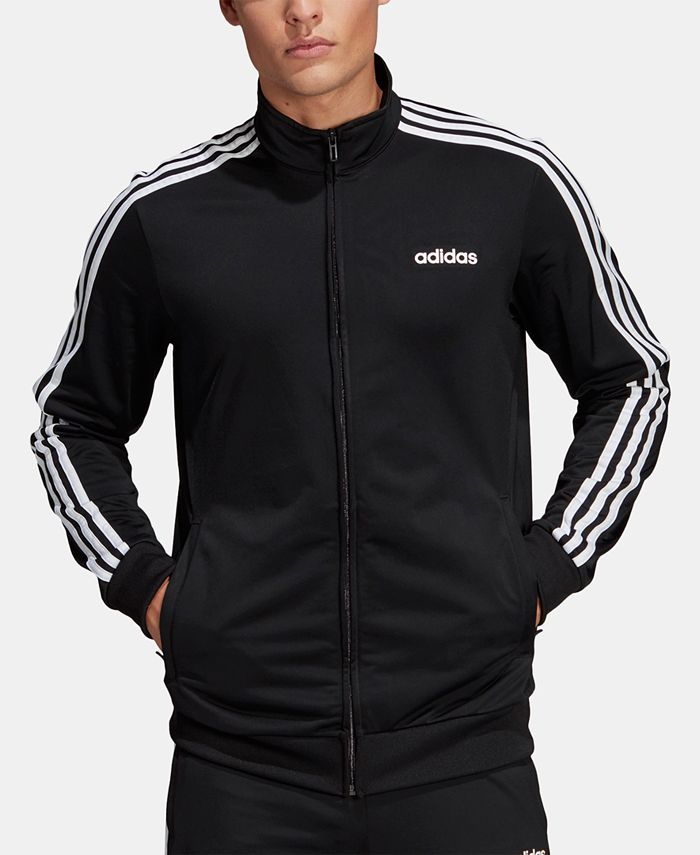 adidas Men's Essentials 3-Stripe Tricot Track Jacket, Collegiate
