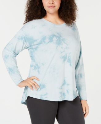 Calvin Klein - Plus Size Tie-Dyed Drop-Shoulder T-Shirt