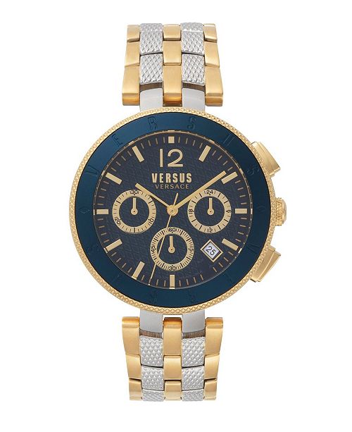 Versus By Versace Versus Men S Logo Chronograph Two Tone Stainless