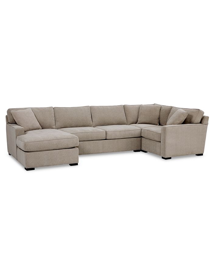 Furniture Radley 4Pc. Fabric Chaise Sectional Sofa with Corner Piece