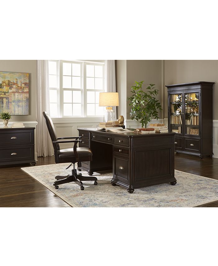 Furniture Clinton Hill Ebony Home Office Furniture Set, 2Pc. Set
